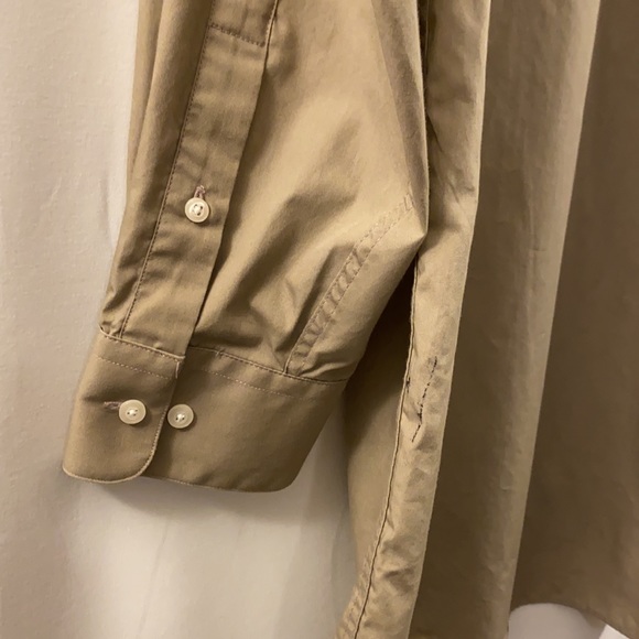 Alexander Julian Men’s Long Sleeve Button Down Dress Shirt L 16-16 1/2 Tan - Picture 4 of 11